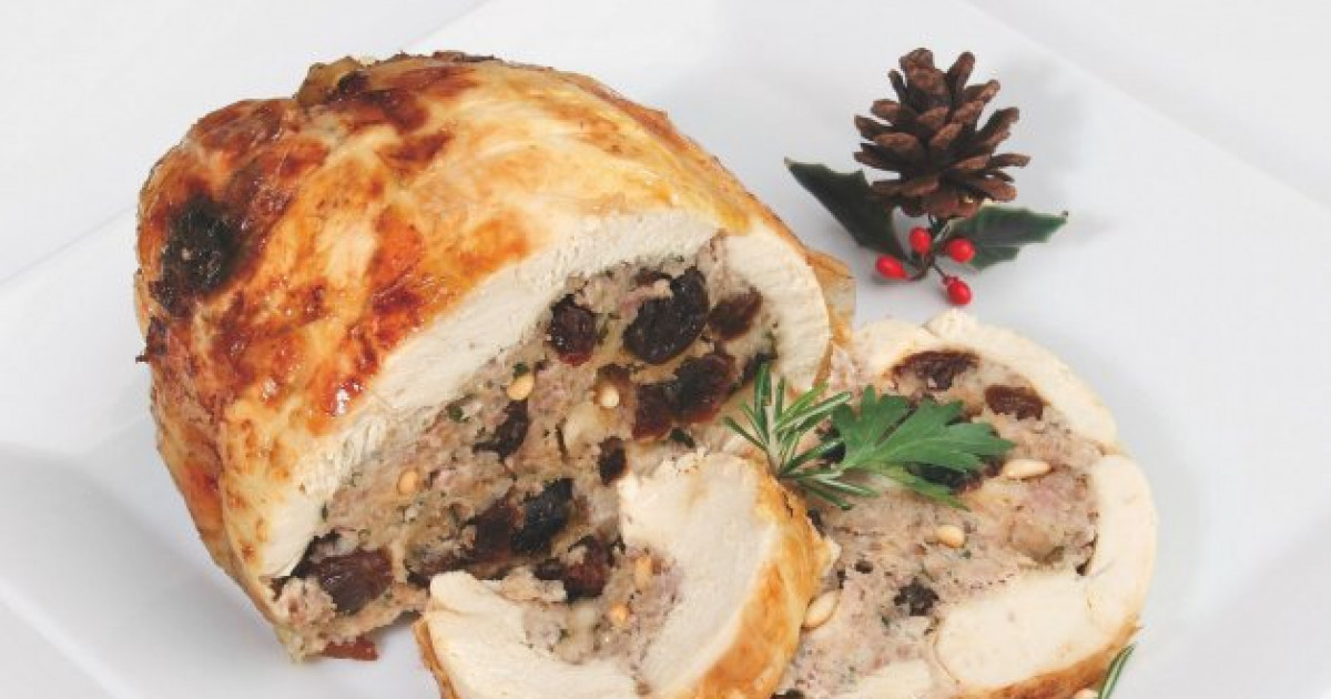 Pollo navideño relleno