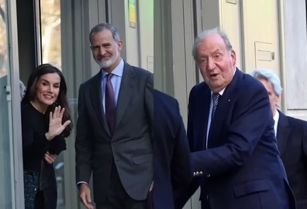 LOS REYES, DOÑA LETIZIA Y DON FELIPE, Y DON JUAN CARLOS I EN EL 60 CUMPLEAÑOS DE LA INFANTA ELENA EN DICIEMBRE DE 2023