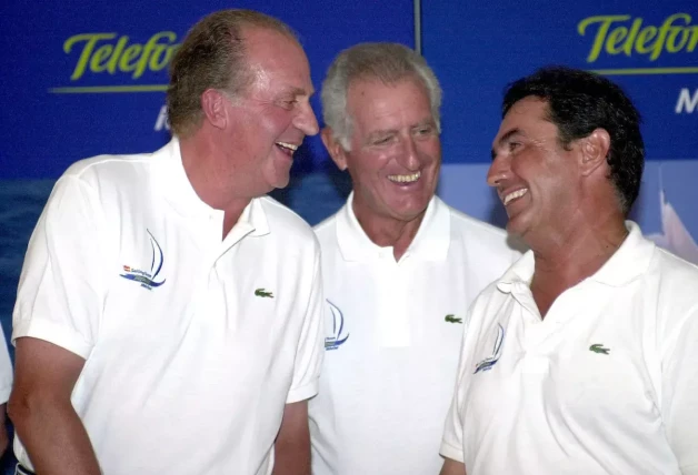 Juan Carlos junto a sus amigos Josep Cusí y Pedro Campos
