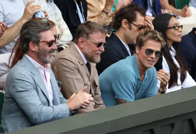 Brad Pitt y Guy Ritchie, ex de Madonna en Wimbledon.