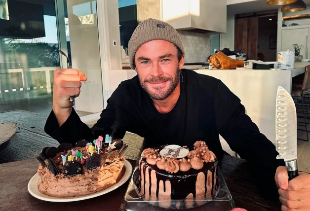 Chris Hemsworth en su cumpleaños.