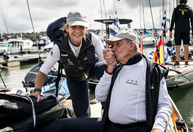 Juan Carlos con su hija la infanta Elena.