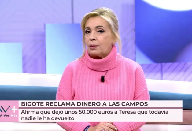 Carme Borrego enfadada en en plató de 'Vamos a ver'