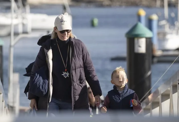 María Zurita en Sanxenxo en su visita en 2023