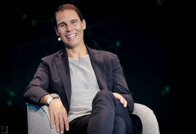 Rafa Nadal en una convención de Infosys en Viena