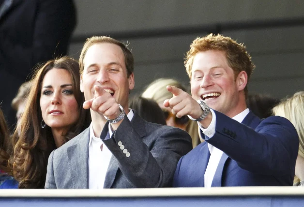 Kate Middleton, el príncipe Guillermo y el príncipe Harry.