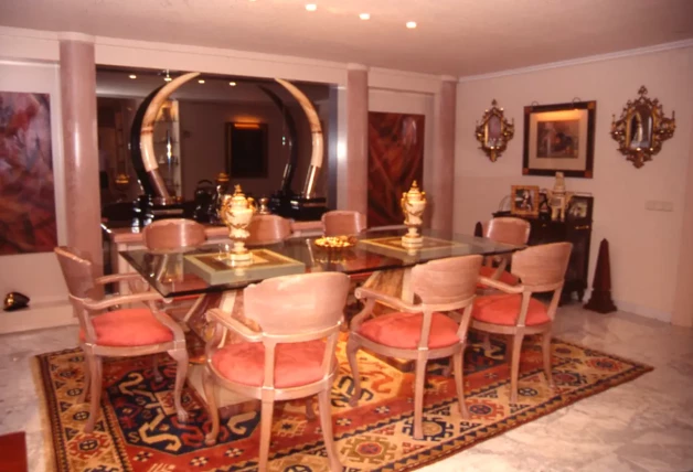 Comedor de casa de Bárbara Rey