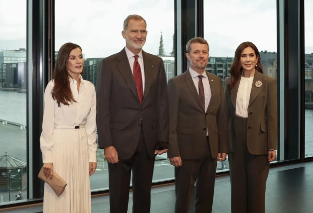 Felipe y Letizia con Federico y Mary Donaldson, el pasado octubre.