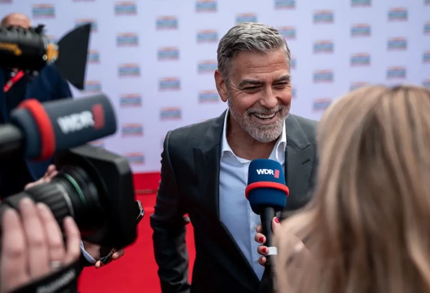 George Clooney durante una entrevista.