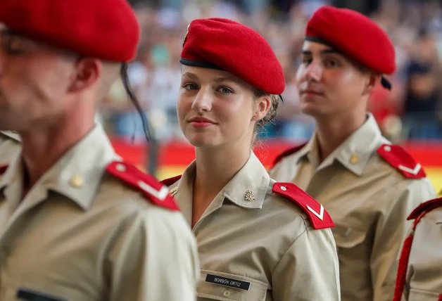 Leonor en un desfile militar.