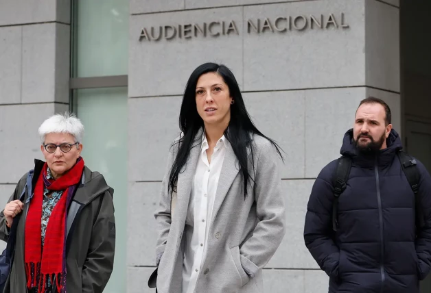 Jenni Hermoso a la salida de la Audiencia Nacional.