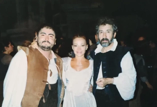 David Muro con Paloma San Basilio y José Sacristán.