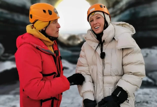 Jesús Calleja y Jenni Hermoso en Islandia