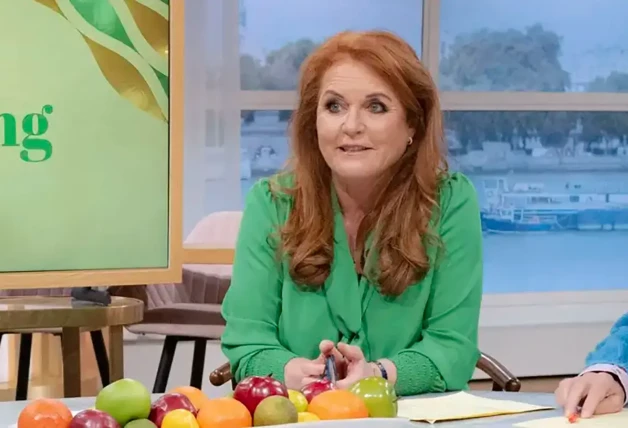 sarah ferguson trabajando en plató de television