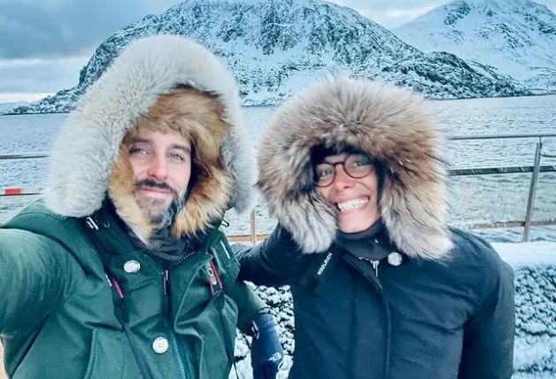 Laura Madrueño con su marido en su viaje a Noruega