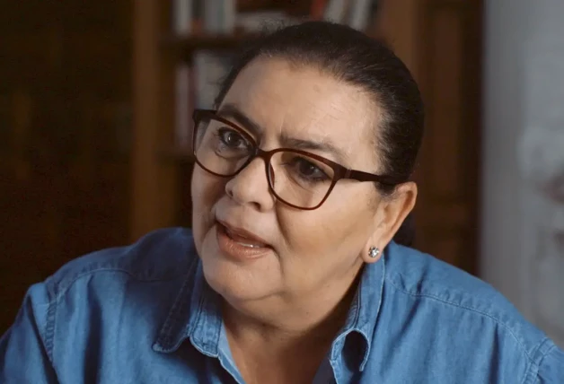 María del Monte durante una entrevista.