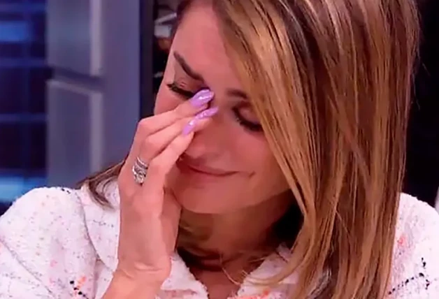 Penélope Cruz llorando.