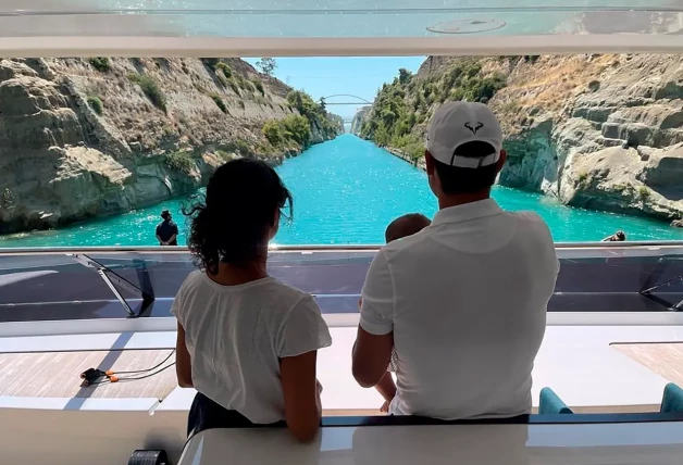 Rafa Nadal y Mery Perelló juntos en su yate.