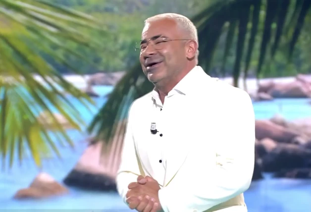 Jorge Javier en su vuelta al plató de 'Supervivientes'.