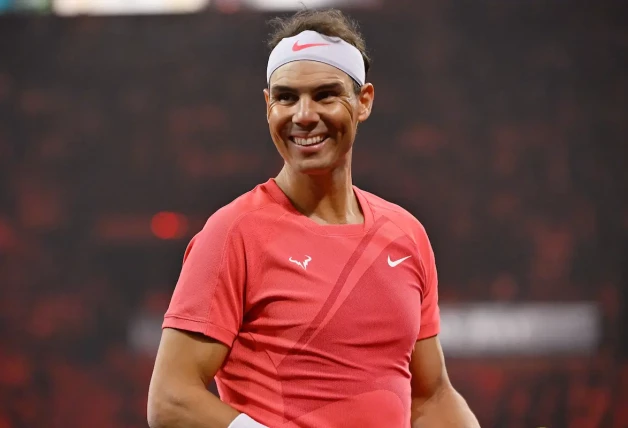 Rafa Nadal en una imagen en marzo de 2024 en la pista