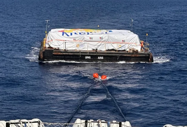 El barco Open Arms cargado con la ayuda de José Andrés a Gaza.
