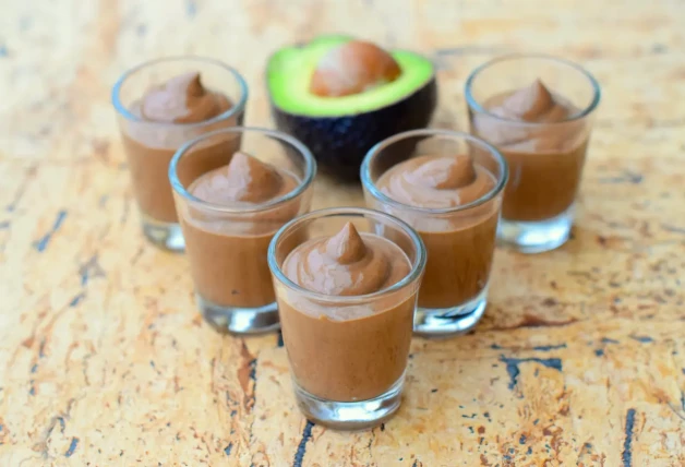 Mousse de chocolate y aguacate