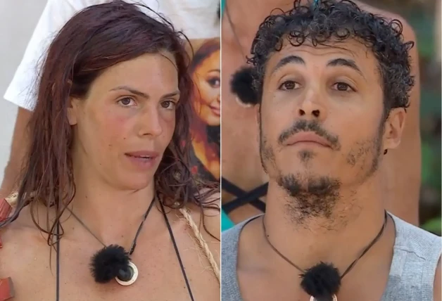 Laura Matamoros y Kiko Jiménez, enfrentados en 'Supervivientes'.