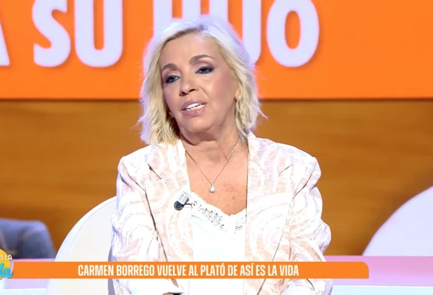 Carmen Borrego, en el plató de 'Así es la vida' hablando de su hijo.