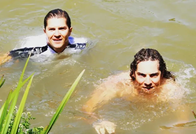 David Bisbal con su hermano.