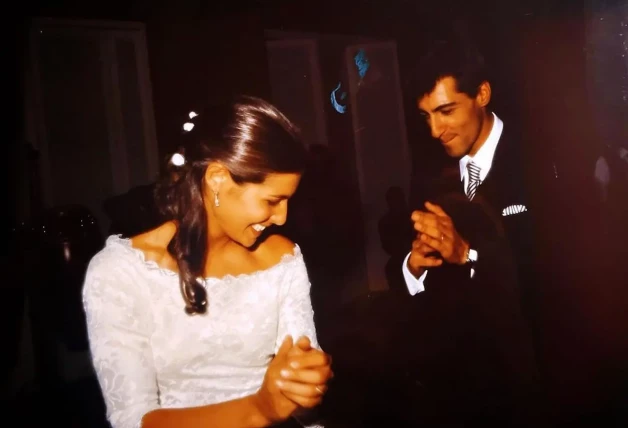 Nuria Roca Boda con Juan Del Val 6 octubre del 2000