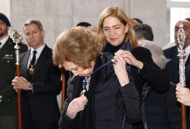 Infanta Cristina junto a su madre