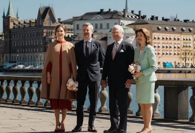 Federido y Mary con los reyes de suecia