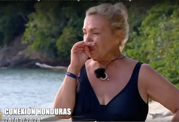 Carmen Borrego emocionada en supervivientes