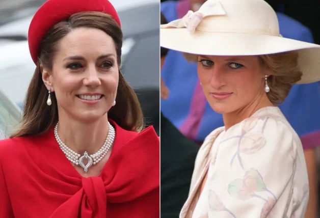 Kate Middleton y Lady Di llevando los mismos pendientes