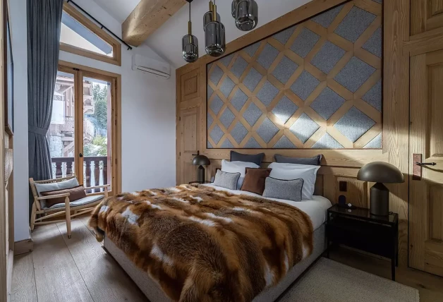 Habitaciones de la casa de los Alpes suizos donde Georgina Rodríguez se alojó con sus hijos