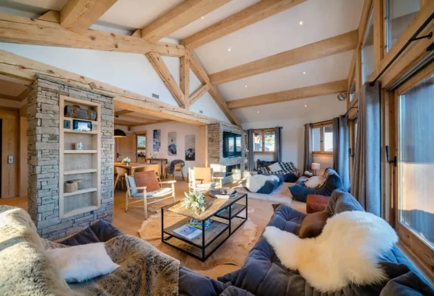 Habitaciones de la casa de los Alpes suizos donde Georgina Rodríguez se alojó con sus hijos