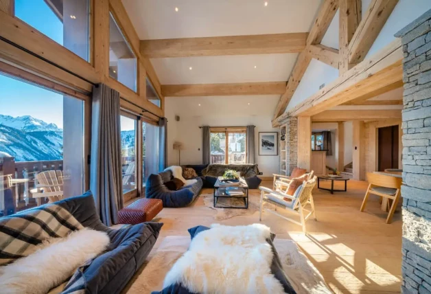 Habitaciones de la casa de los Alpes suizos donde Georgina Rodríguez se alojó con sus hijos