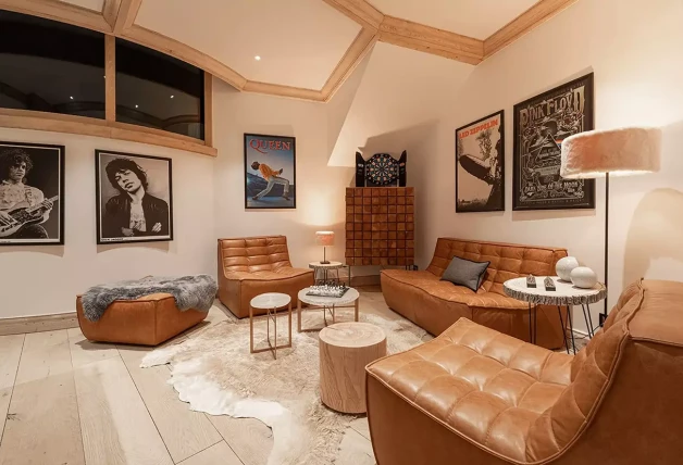 Habitaciones de la casa de los Alpes suizos donde Georgina Rodríguez se alojó con sus hijos