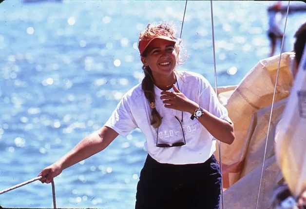 Con 19 años en una regata.