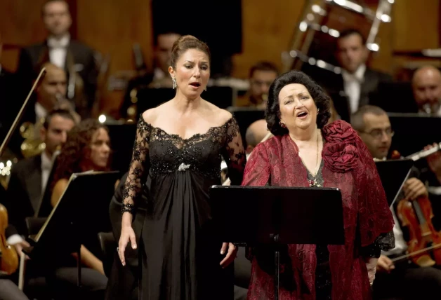 Montserrat Caballé y su hija