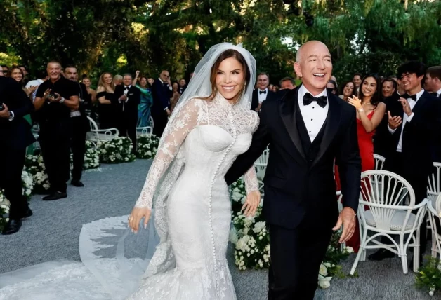 Jeff Bezos el día de su boda con Lauren Sanchez.