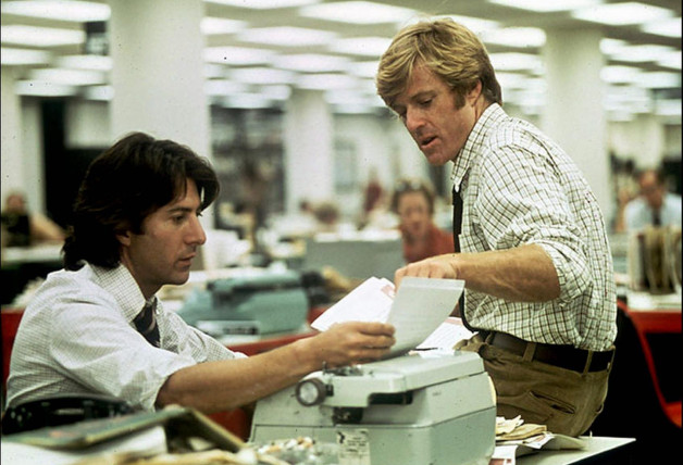 Robert Redford y Dustin Hoffman en 'Todos los hombres del Presidente'.