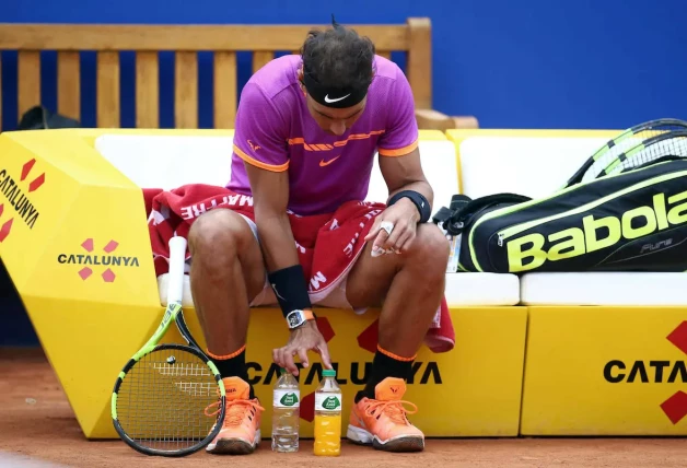 Rafael Nadal y el orden de las botellas