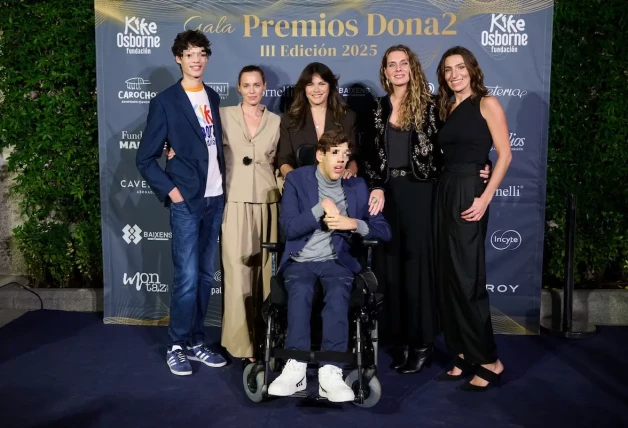 Fabiola con sus hijos