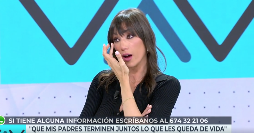 La periodista muy emocionada. VAMOS A VER