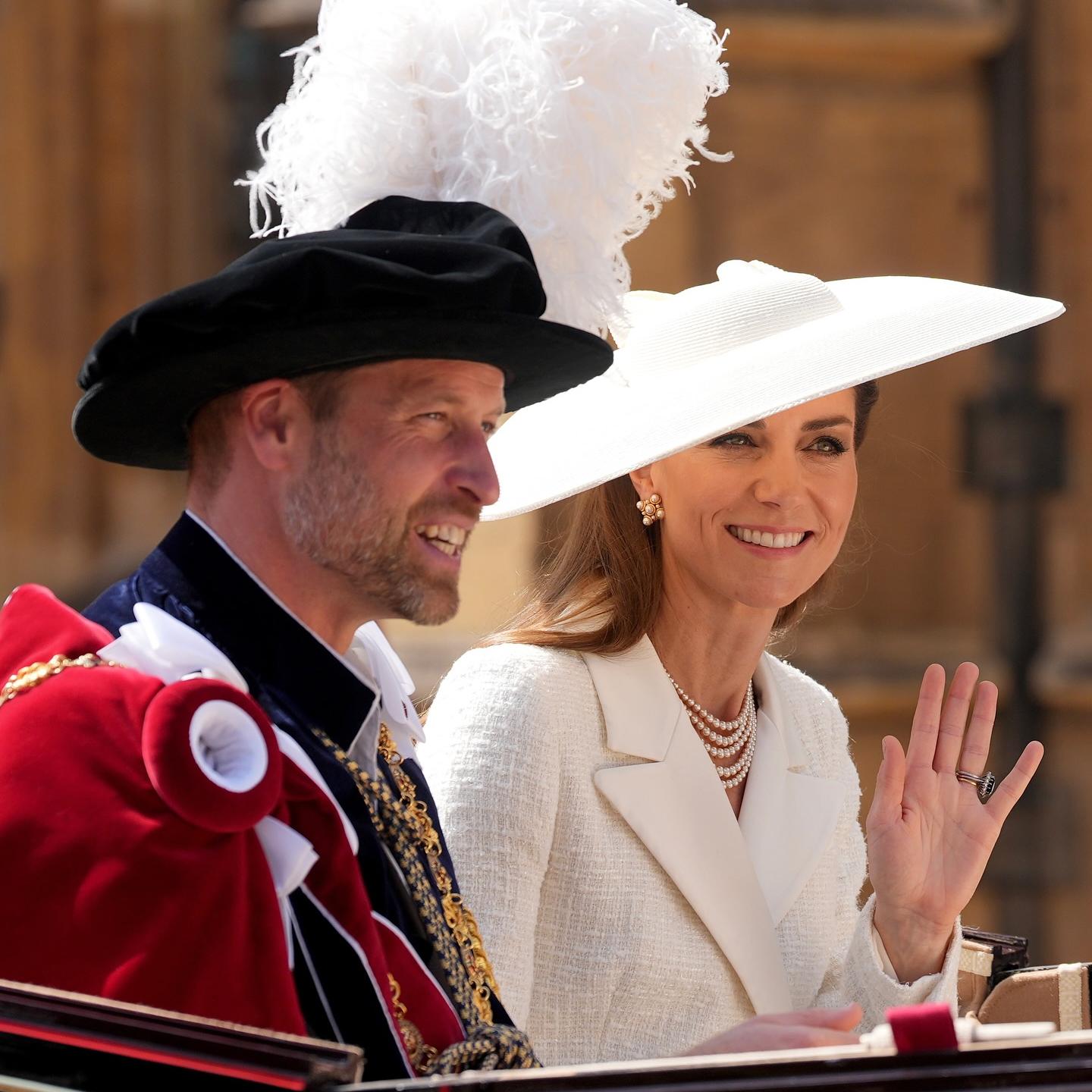 Kate Middleton y el príncipe Guillermo.