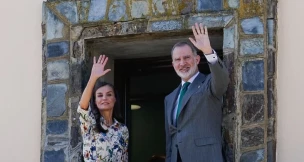 Felipe y Letizia en Guadalupe (Cáceres).