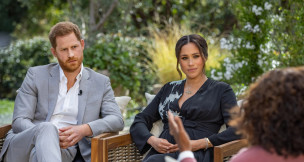 Príncipe Harry y Meghan Markle en una entrevista