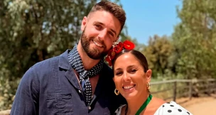 David Rodríguez y Anabel Pantoja, muy sonrientes en El Rocío.