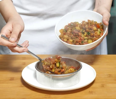 Timbal de pisto con huevo a la plancha 4